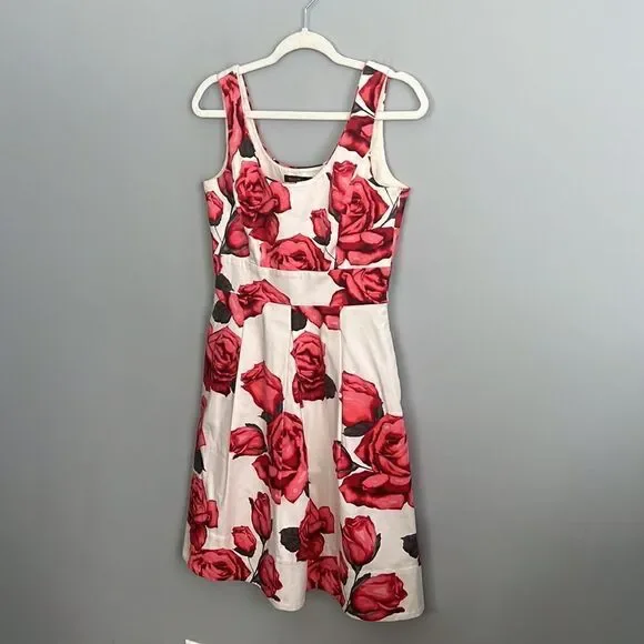 White House Black Market Women’s 4 floral sleeveless dress - Picture 7 of 14